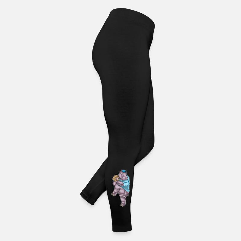 Hippopotamus Gant de baseball Legging en jersey Femme