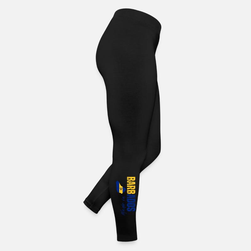 Made in Barbados, vertical design Women’s Jersey Leggings