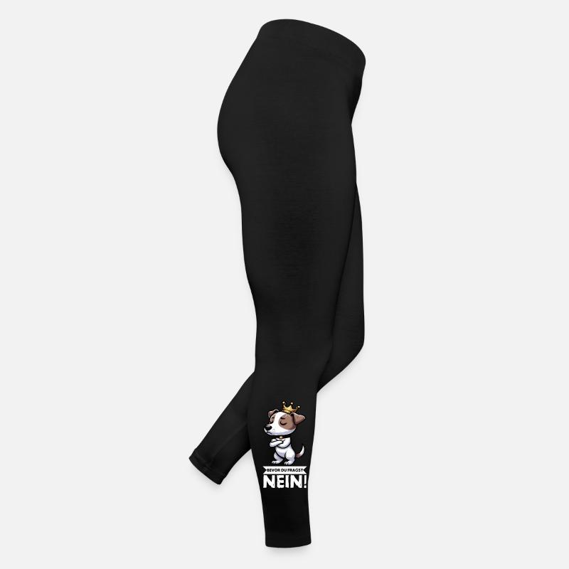 Bevor du Fragst Jack Russel terrier Jackie Terrier Frauen Jersey Leggings