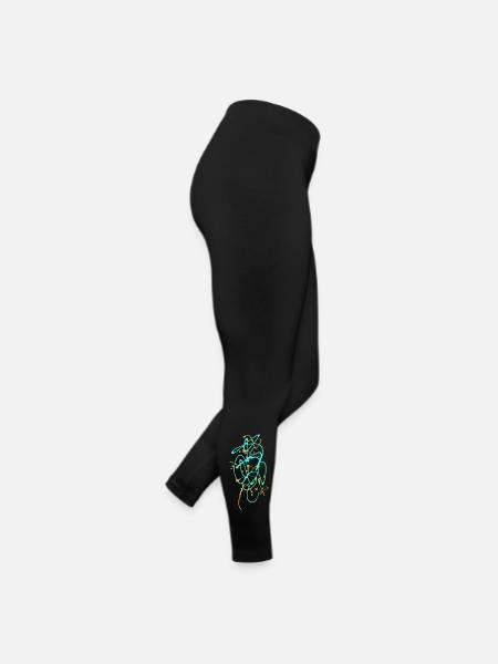 Abstrait - Legging en jersey Femme - noir - Droite