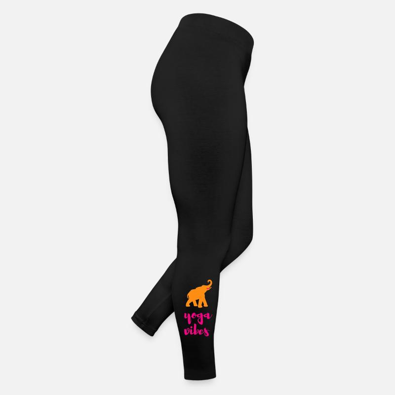 Yoga Vibes éléphant méditation citations Inde Legging en jersey Femme