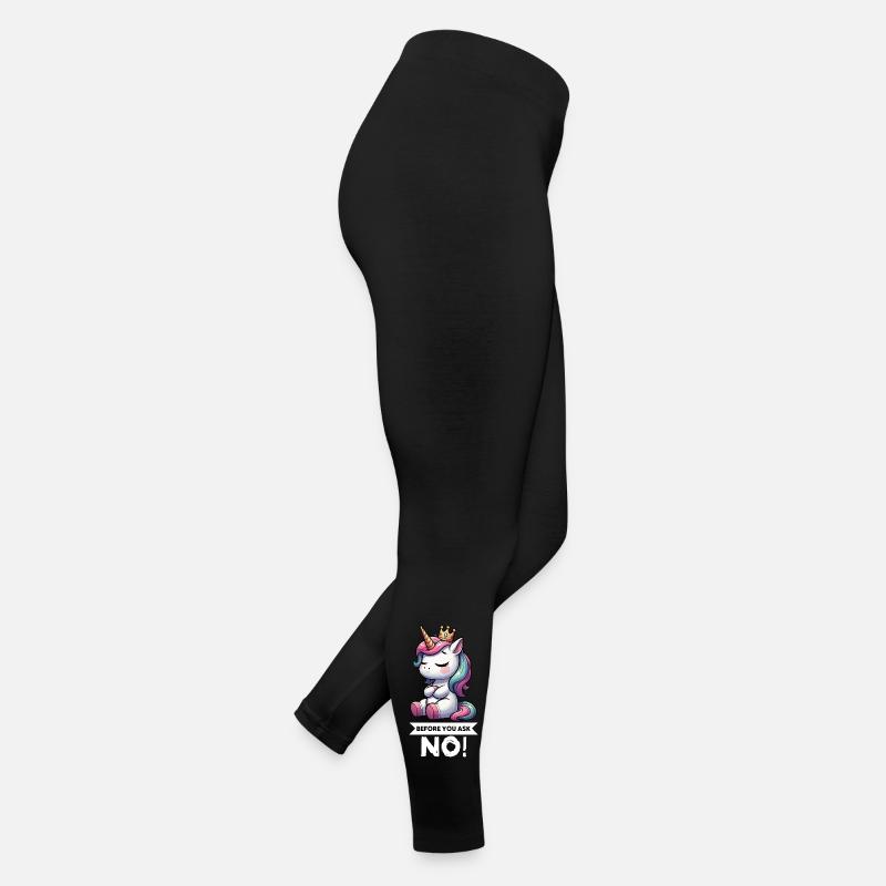 Before You Ask No Einhorn Einhörner Einhornfan  Frauen Jersey Leggings