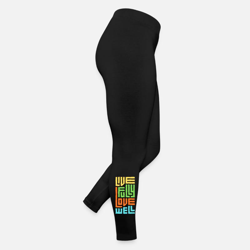 Lebe voll, liebe gut Frauen Jersey Leggings