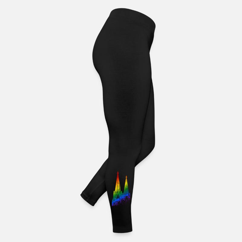 Kölner Dom LGBTQ Pride Regenbogen Silhouette Köln Frauen Jersey Leggings