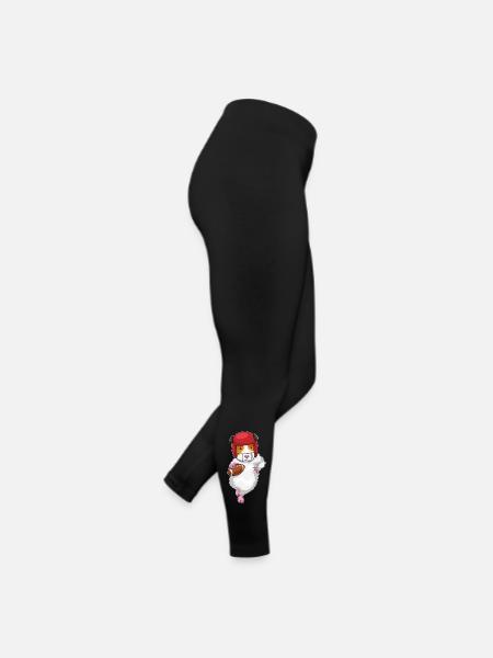 Meerschweinchen American Football Sport - Frauen Jersey Leggings - Schwarz - Rechts