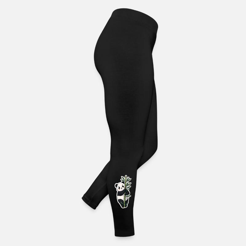 Kawaii Panda avec bambou – Motif d’autocollants mignons Legging en jersey Femme