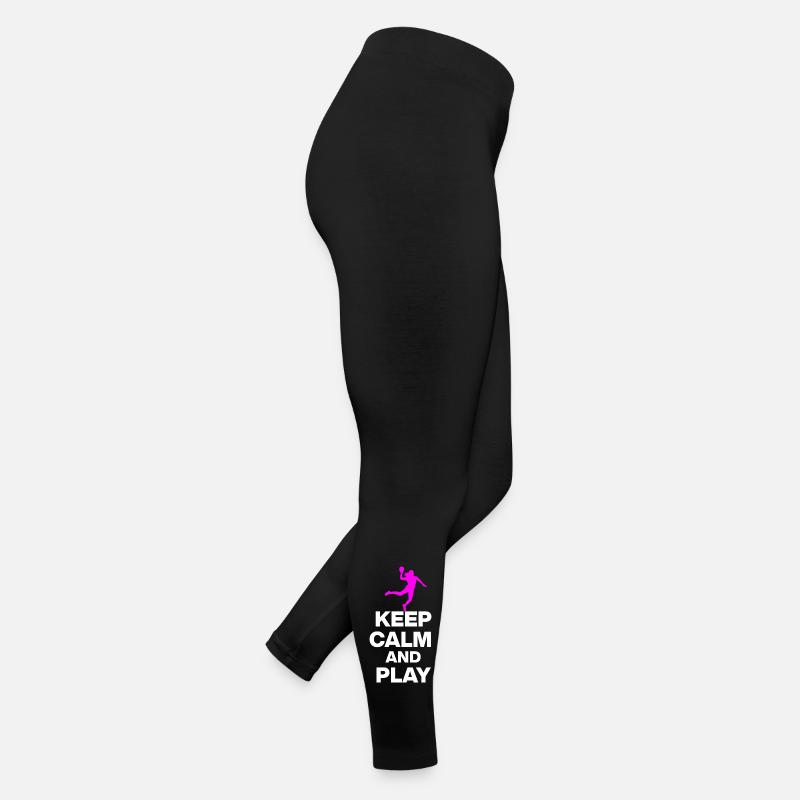 KEEP CALM AND PLAY HANDBALL! EM GESCHENK GERMANY s - Frauen Jersey Leggings - Schwarz