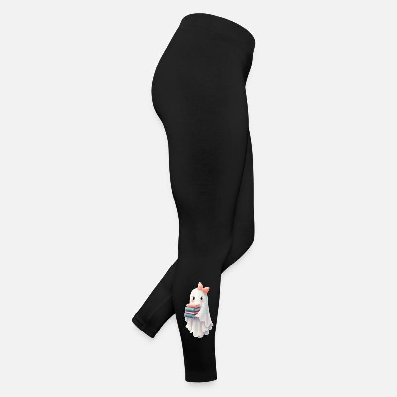 Ghost Halloween Books Women’s Jersey Leggings
