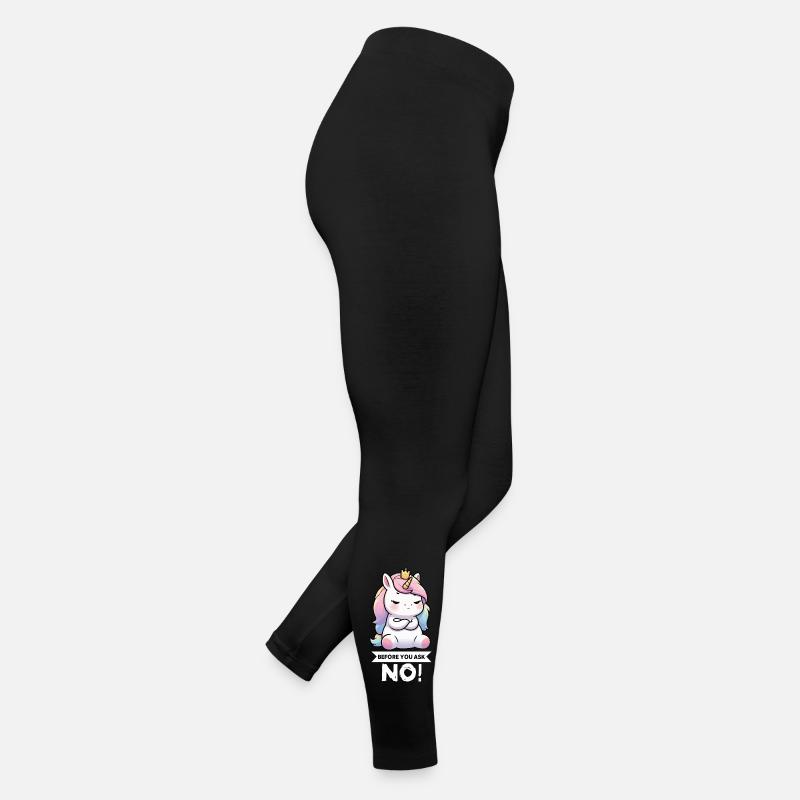 Before You Ask No Einhorn Einhörner Einhornfan  Frauen Jersey Leggings