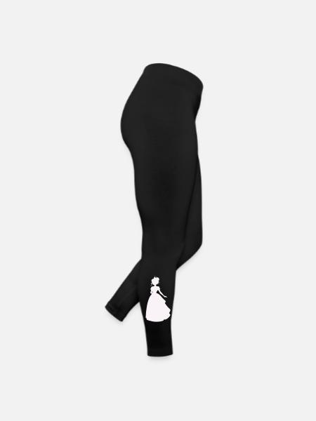 Princess in ball gown - Women’s Jersey Leggings - black - Right