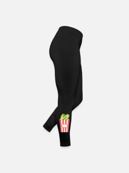 Maïs soufflé serpent - Legging en jersey Femme - noir - Droite