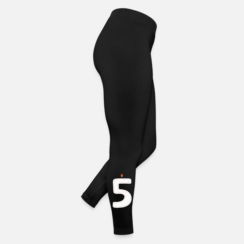 Festive Birthday Candle Number 5 Women’s Jersey Leggings