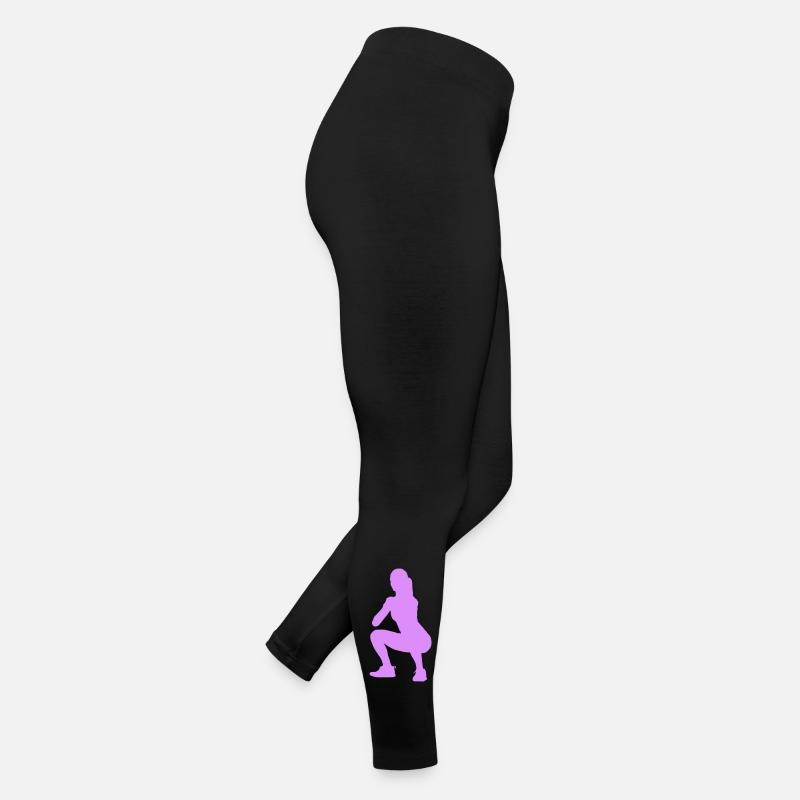 Squat Silhouette Figure Women’s Jersey Leggings
