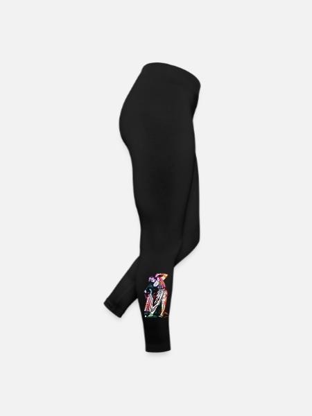 Abstraction colorée du golfeur - Legging en jersey Femme - noir - Droite