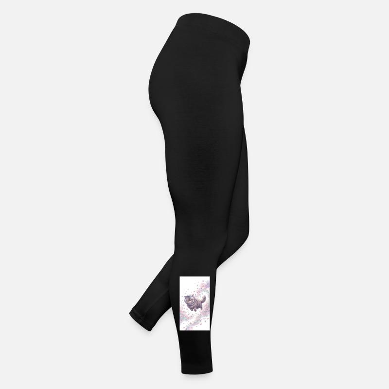 Chat de l’espace dans la magie des fleurs Legging en jersey Femme