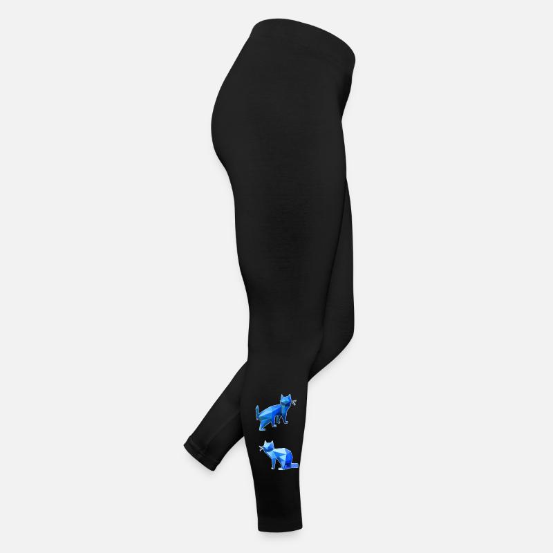 Duo Chat Polygone Bleu Legging en jersey Femme