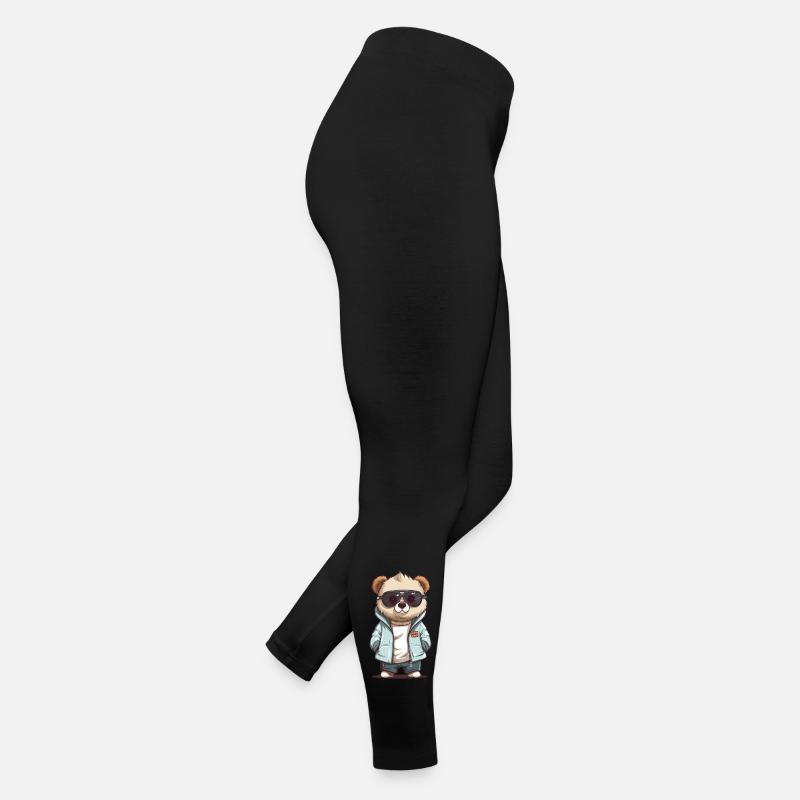 Sunglass Panda in Cool Jacket Women’s Jersey Leggings