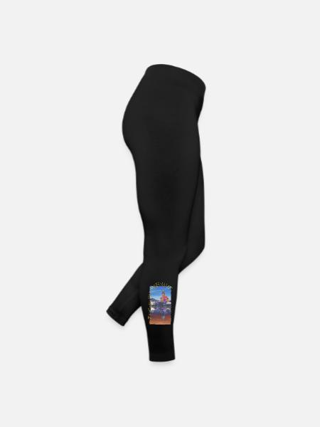 Historisches Dortmunder Hafenamt - Frauen Jersey Leggings - Schwarz - Rechts