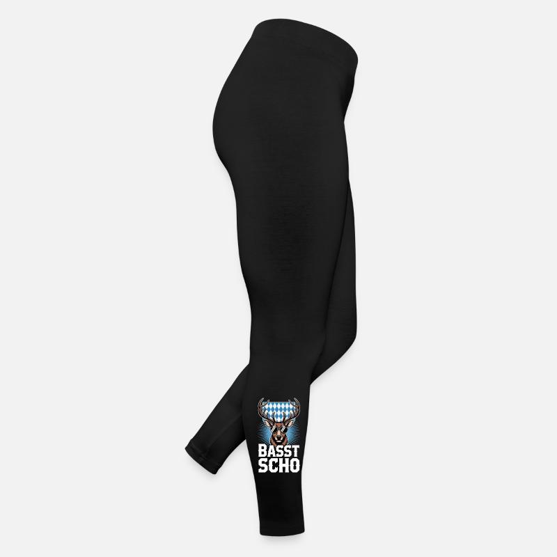 Basst Scho Hirsch Dialecte bavarois Bavière Legging en jersey Femme