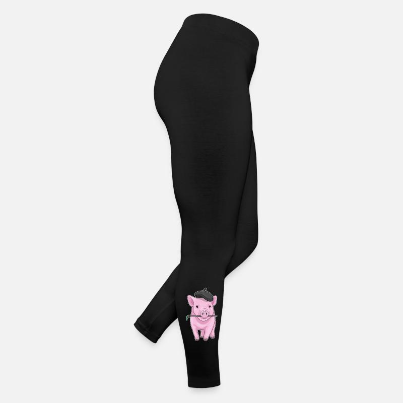 Schwein Maler Pinsel Malen Frauen Jersey Leggings