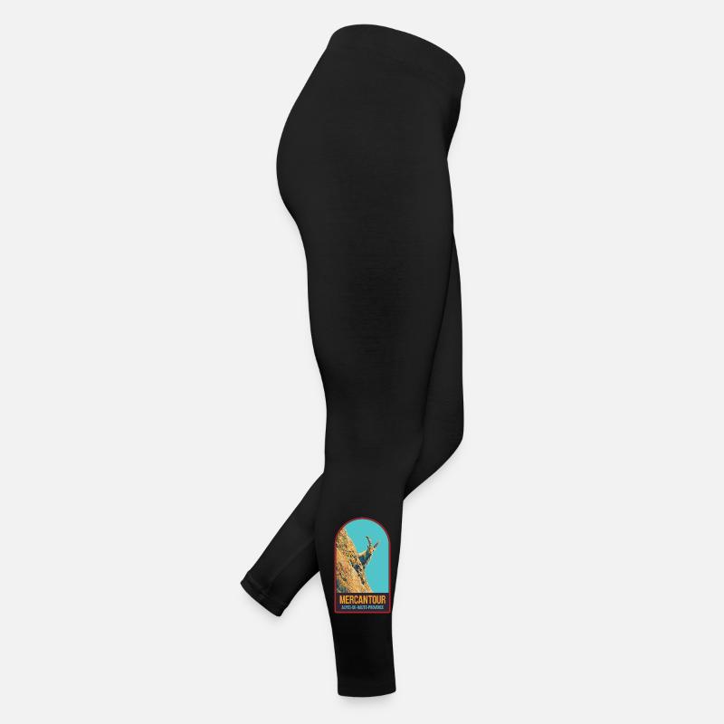 Steinbock-Illustration in der Mercantour Frauen Jersey Leggings