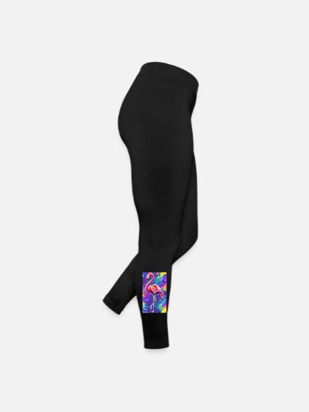 flamingo - Women’s Jersey Leggings - black - Right
