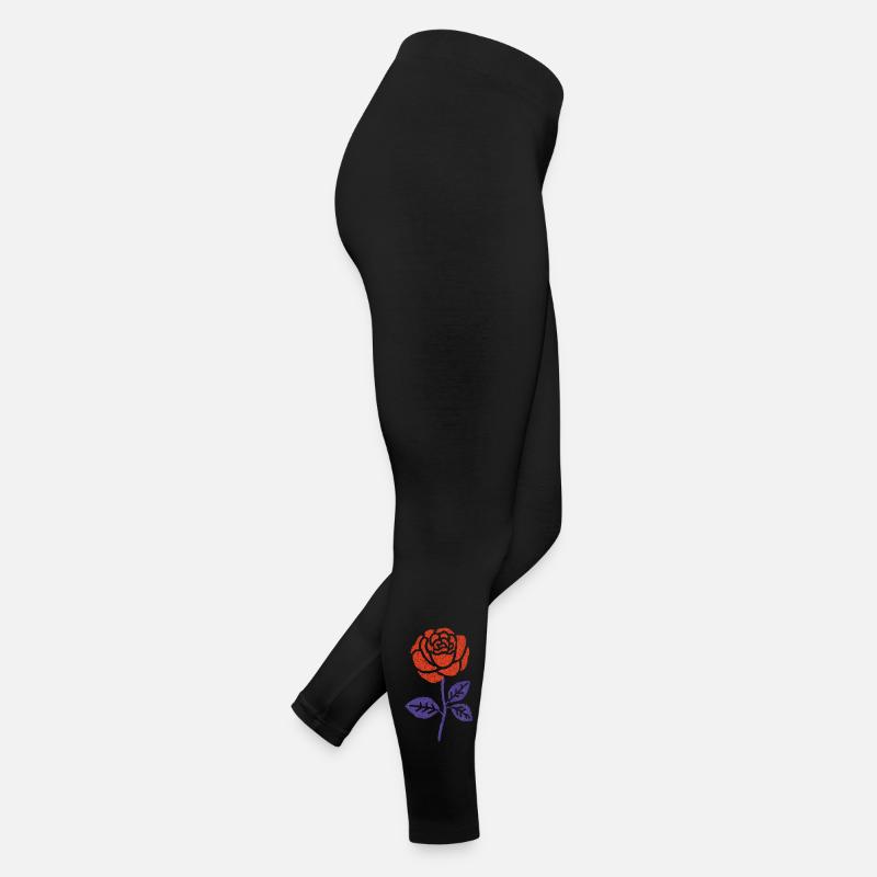 Rose orange avec tige violette Legging en jersey Femme