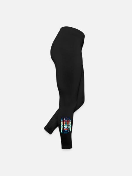 Back to the Future Retro 80s T-Shirt - Women’s Jersey Leggings - black - Right