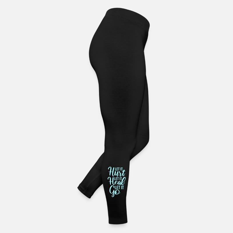 Let It Hurt Let It Heal Let It Go Inspirational Women’s Jersey Leggings