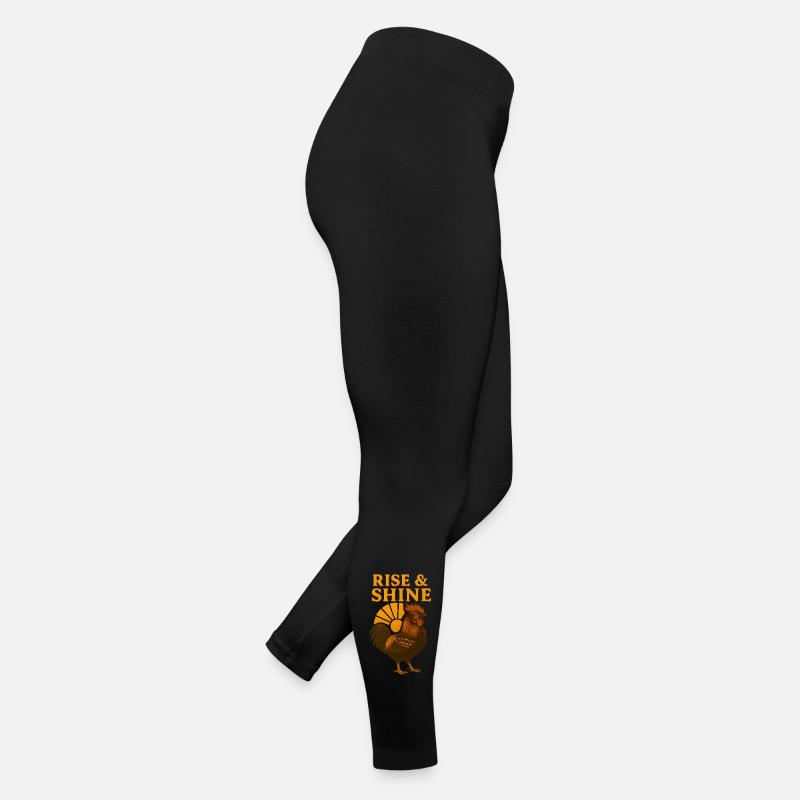 Rooster with sunrise Women’s Jersey Leggings
