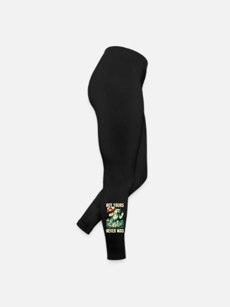 Not Yours Never Was Greenland Is Not For Sale - Frauen Jersey Leggings - Schwarz - Rechts