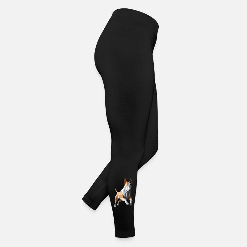 Bull Terrier Running 3D Geometric Origami Women’s Jersey Leggings