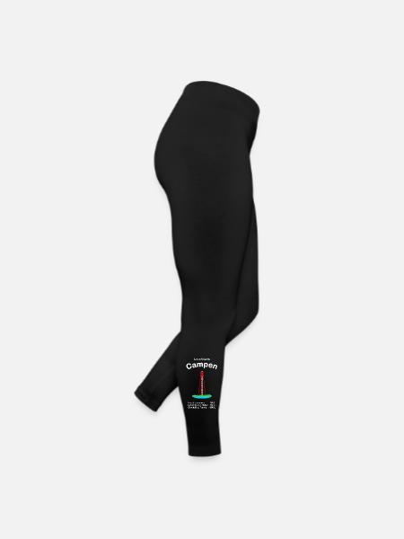 Leuchtturm Campen an der Ems Nordsee Handzeichnung - Frauen Jersey Leggings - Schwarz - Rechts