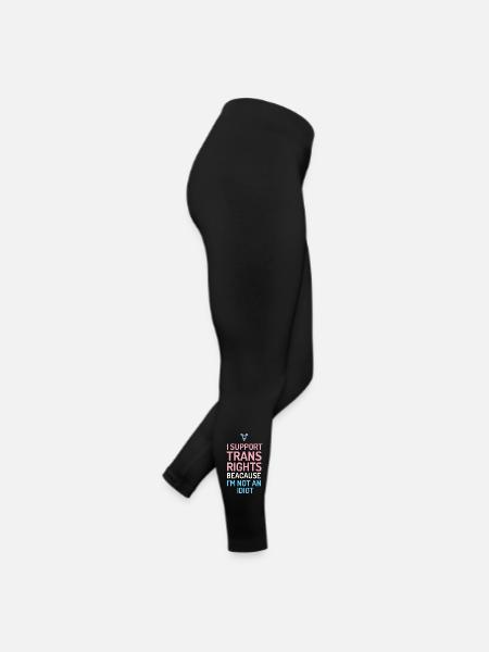 Je soutiens les droits des trans - Legging en jersey Femme - noir - Droite