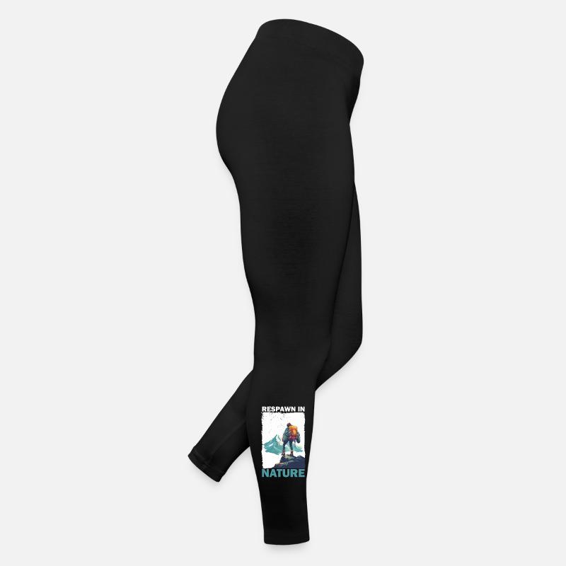 Mountaineer with backpack in the mountains Gaming Women’s Jersey Leggings