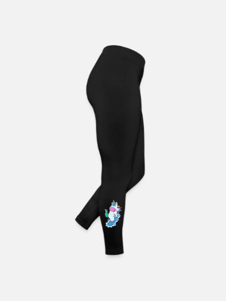 Unicorn Snowboarder Snowboard - Women’s Jersey Leggings - black - Right