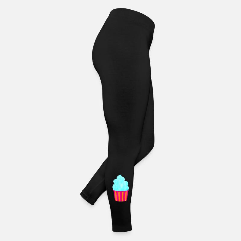 Glace Glace Coupe à Glace Strips Cyan Crème Glacée D’été Legging en jersey Femme