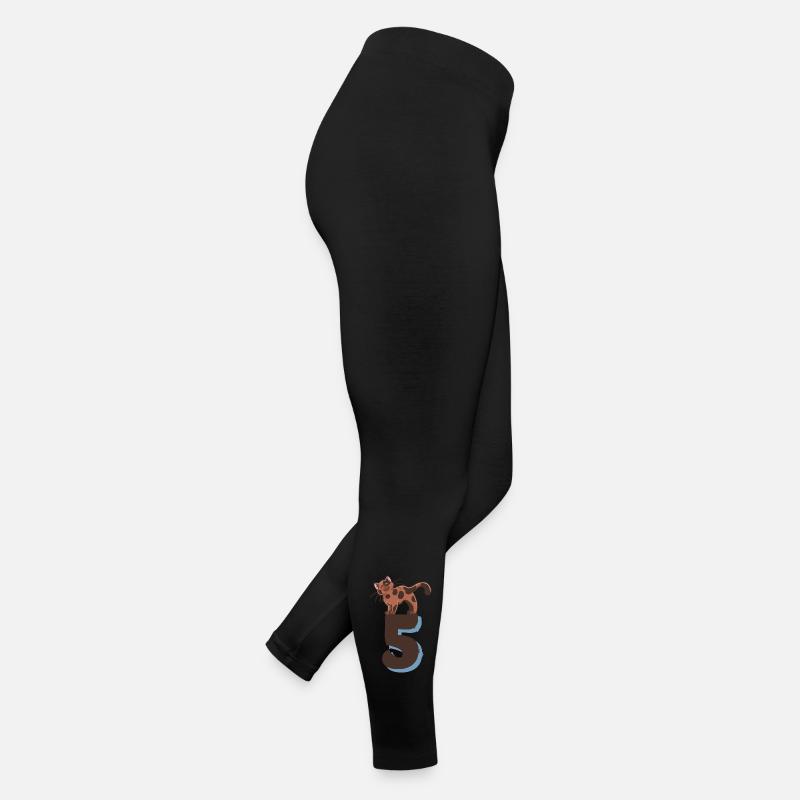 Katze Zahl 5 Frauen Jersey Leggings