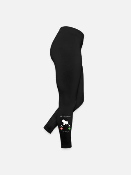 Norwich Terrier Is Calling And I Must Go Art - Women’s Jersey Leggings - black - Right