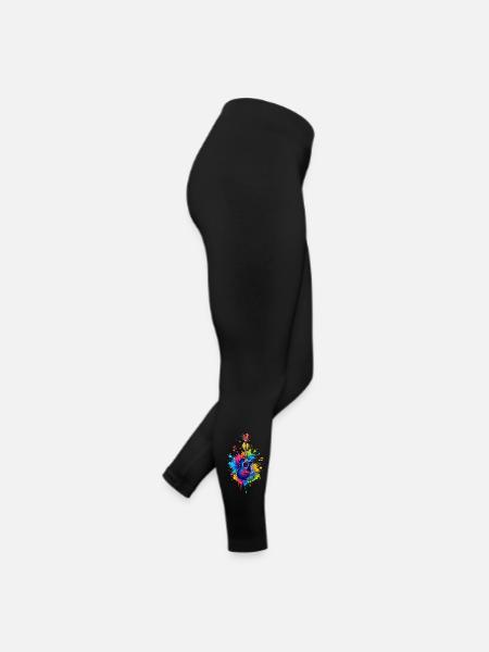 Colorful Guitar – Music Graffiti Art - Women’s Jersey Leggings - black - Right