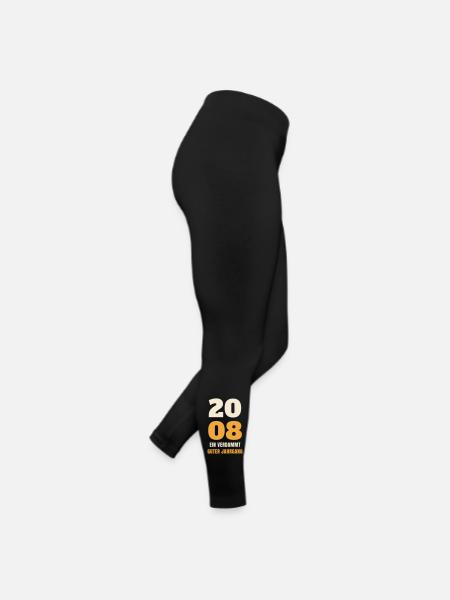 2008 Ein verdammt guter Jahrgang 18. Geburtstag - Frauen Jersey Leggings - Schwarz - Rechts