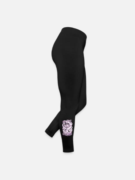 Pink Death Watch - Frauen Jersey Leggings - Schwarz - Rechts