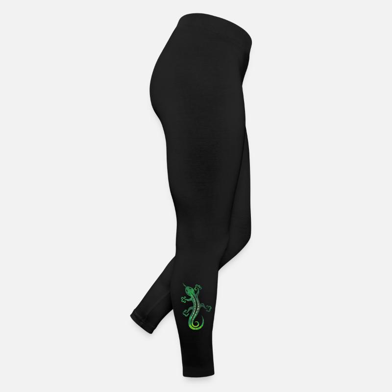 Grüne Echse, Eidechse, Salamander, Gecko. Frauen Jersey Leggings