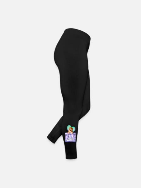 Official sleepshirt cute kitten for a sleepyhead - Women’s Jersey Leggings - black - Right