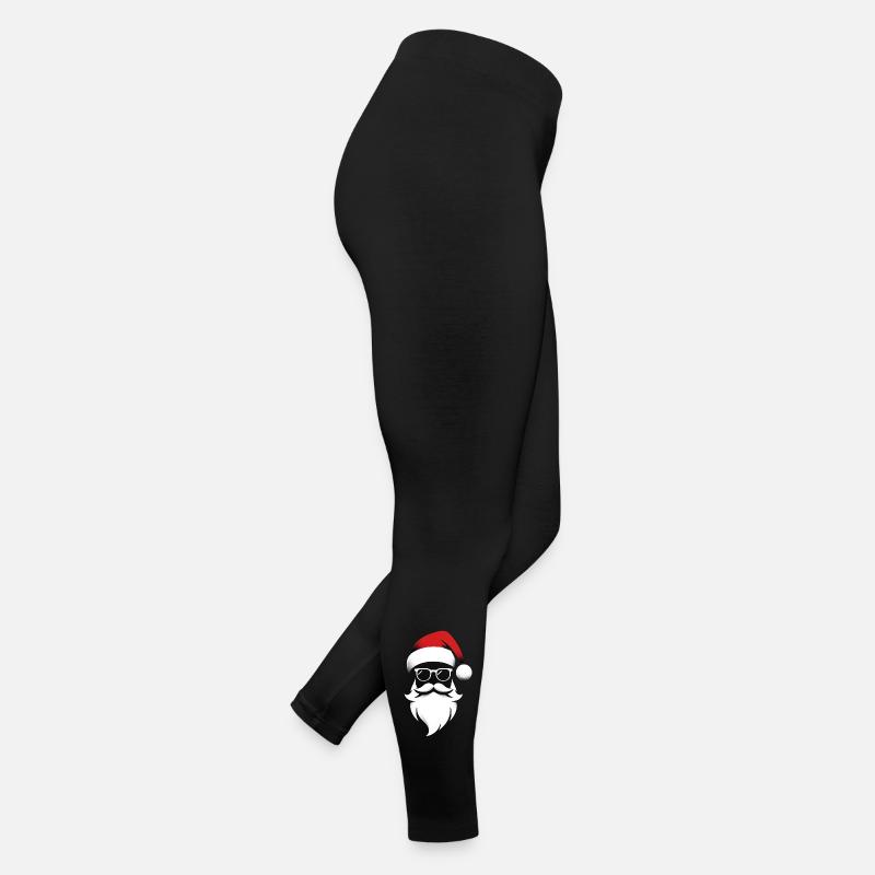 Weihnachtsmann Kopf Portrait Maske Frauen Jersey Leggings