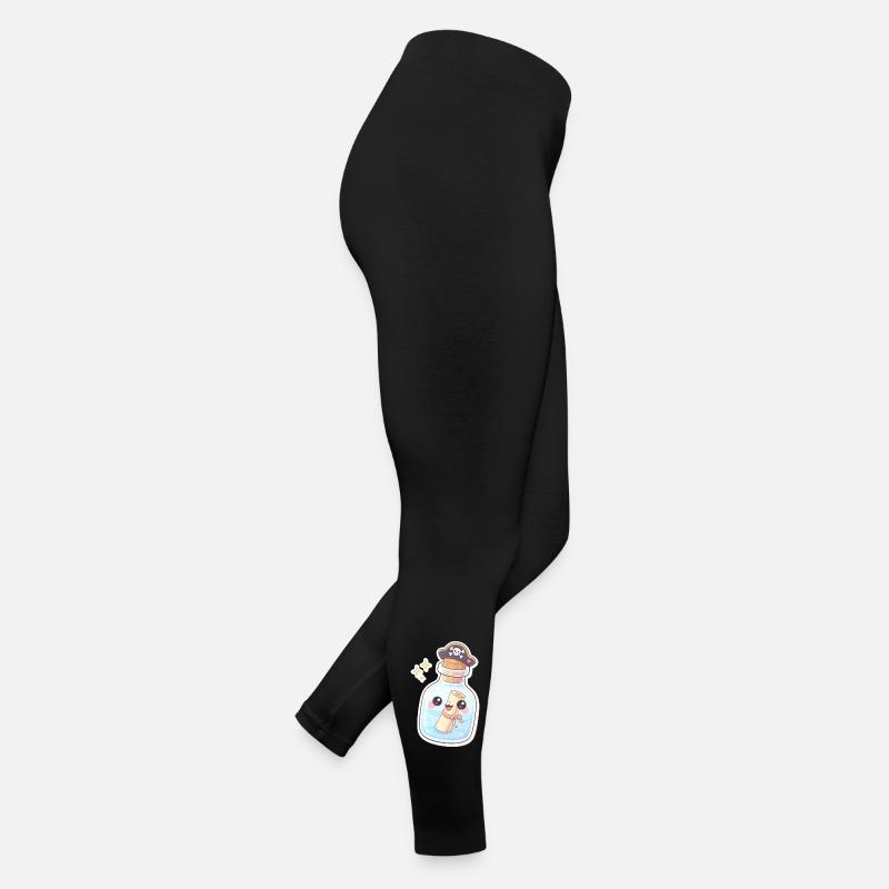 Un message de pirate mignon dans une bouteille Legging en jersey Femme
