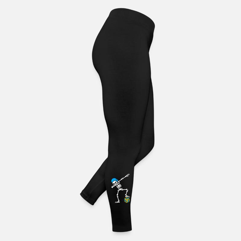 Skeleton Spike Volleyball Halloween Women’s Jersey Leggings