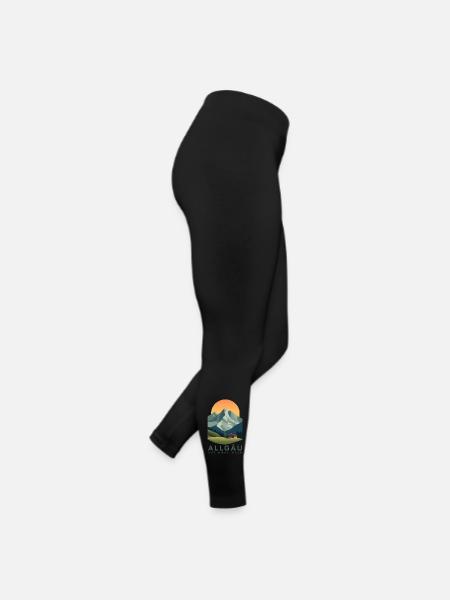 Parc national de l’Allgäu | Montagne Vintage - Legging en jersey Femme - noir - Droite
