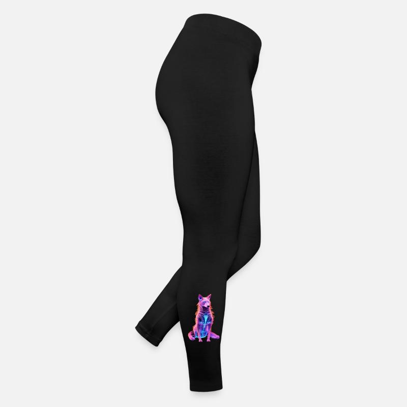 Neon Cyberwolf Kunstdesign Frauen Jersey Leggings