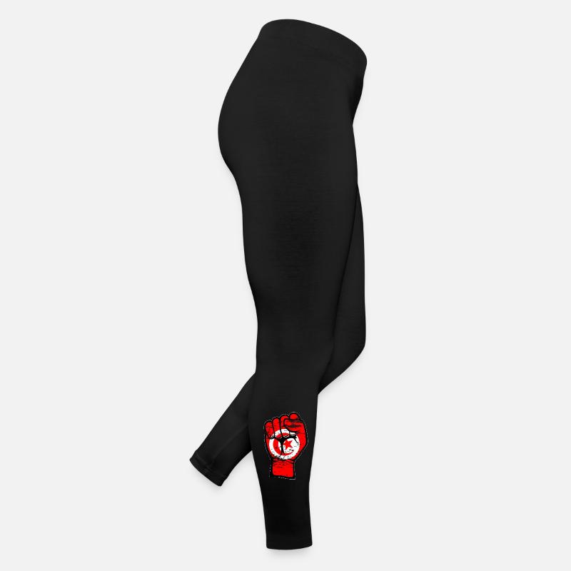 Tunisie Drapeau Poing Main Symbole utilisé Legging en jersey Femme